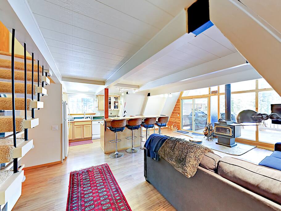 The open living and kitchen offer a great flow for entertaining.