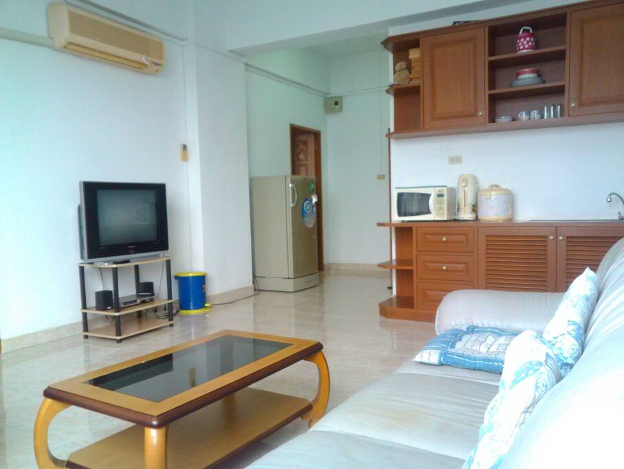 Living room kitchen area