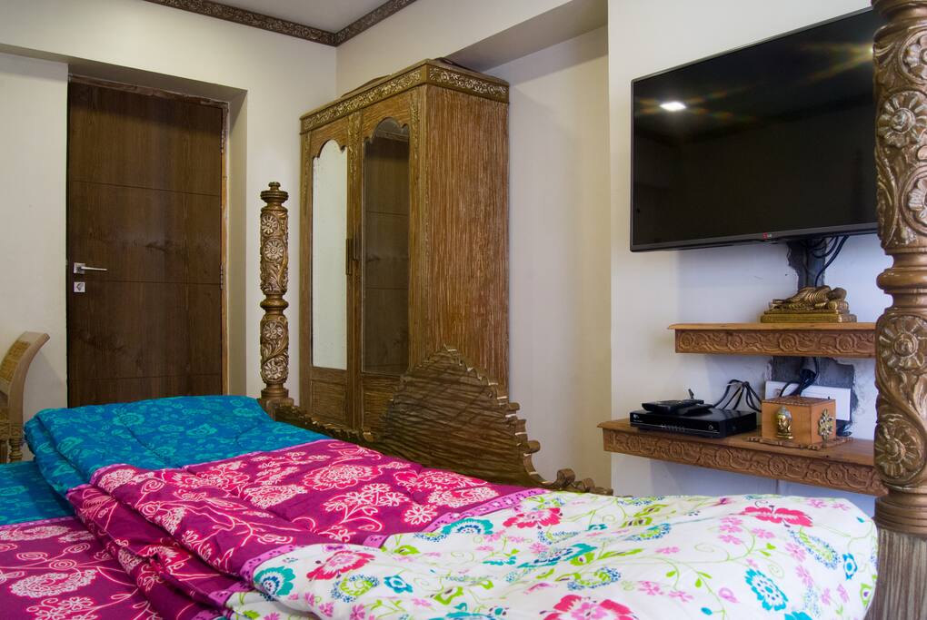 Wooden Cupboard and TV