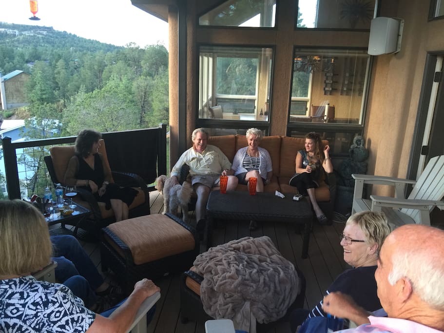 Deck - gathering area overlooking the valley