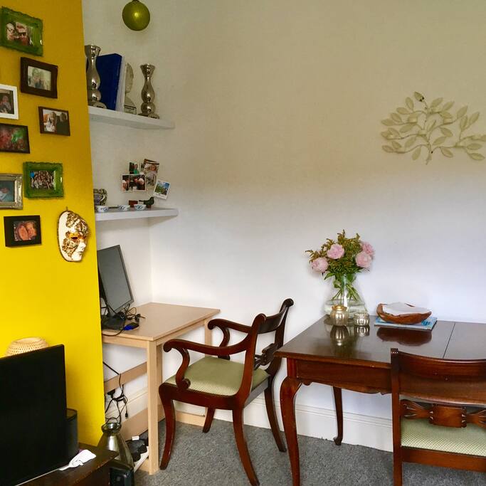 Dining table in living room
