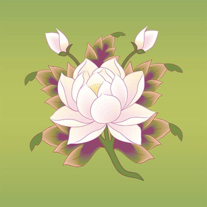 La flor preciosa simboliza la pureza y nos anima a disfrutar de la pureza de nuestra mente y de nuestras acciones.