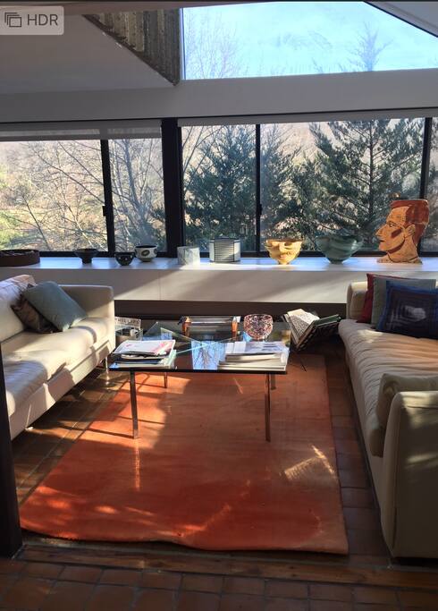 Seating area off open kitchen