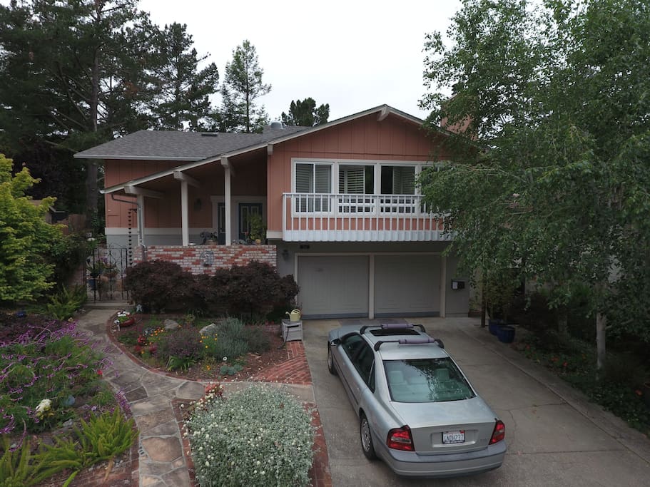Front of house, your private entrance is on the right side of the house when looking at the house from the street or driveway.