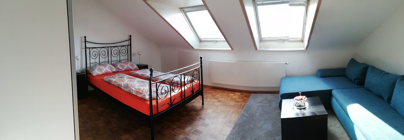 Schönes helles Dachgeschosszimmer (24 m²)