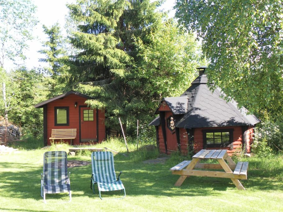 Our grillkåta and the sauna