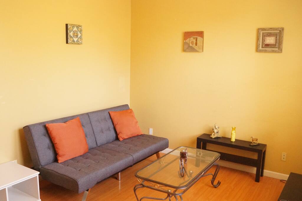 Sofa Bed in addition to queen bed