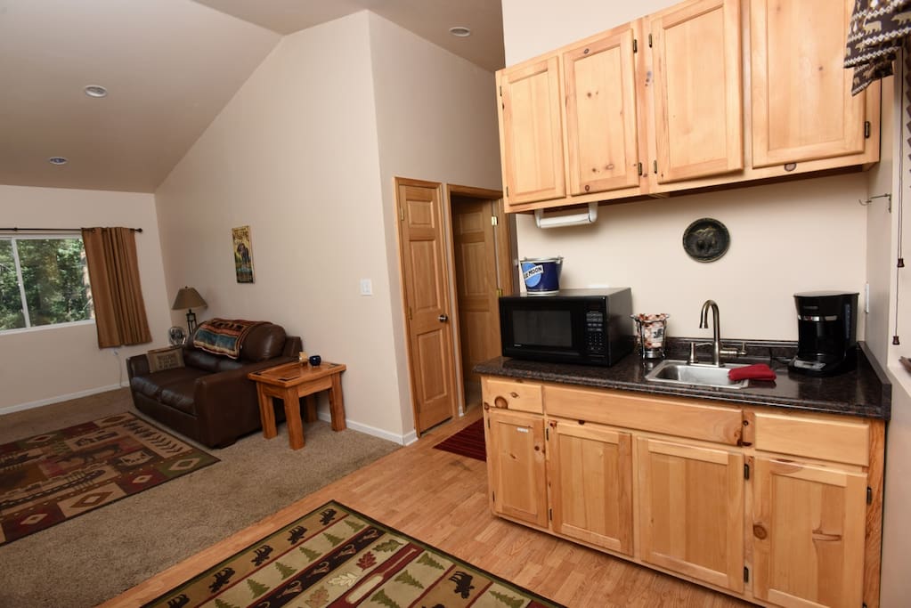 Kitchenette (note there is no oven/stovetop)