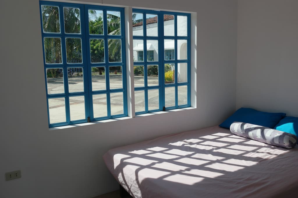 two double beds good for four people, 20 square meter cooled with brand new split type AC.