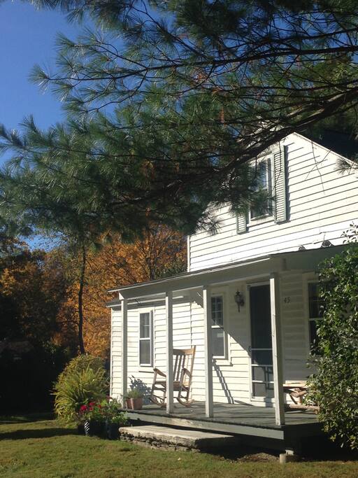 There's a roomy loft upstairs, accessible by a tiny staircase. But everything you need is on the first floor.
