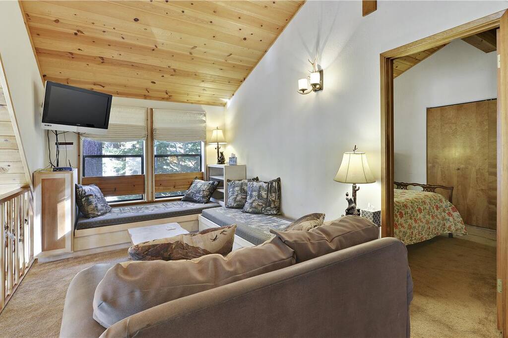 Comfy loft with TV.