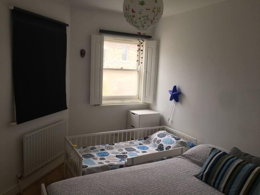 Bedroom - shades and black out blinds