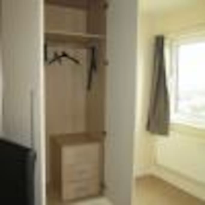 two wardrobe in room this is one of them