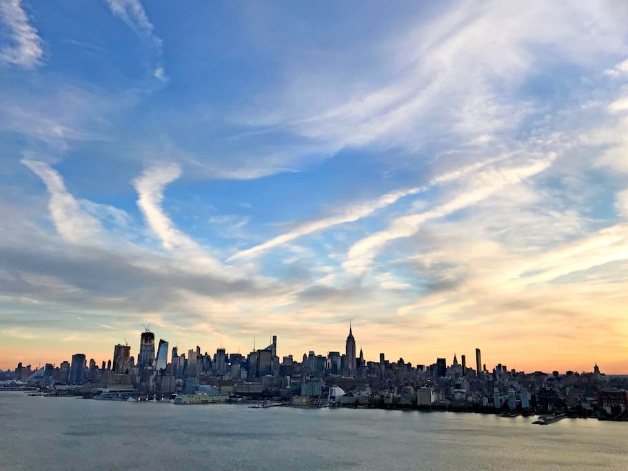 Manhattan Skyline View from Terrace