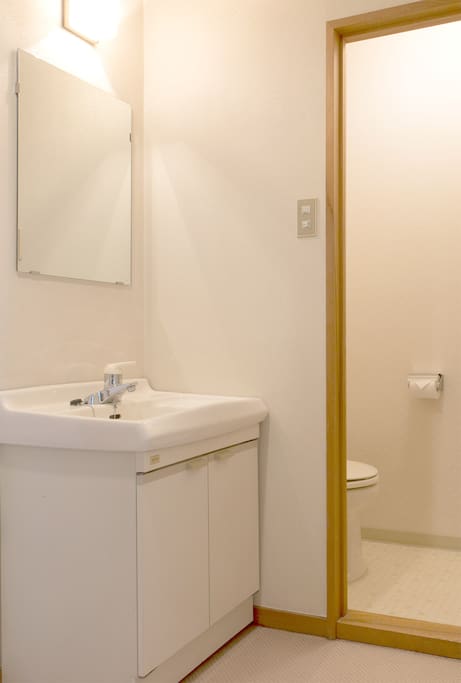 Private toilet and vanity