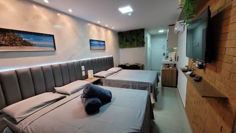 Lovely flat on the shore of  Cabo Branco beach.
