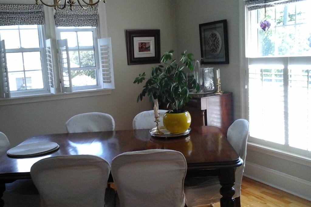 Dining room. Comfortably seats 8.