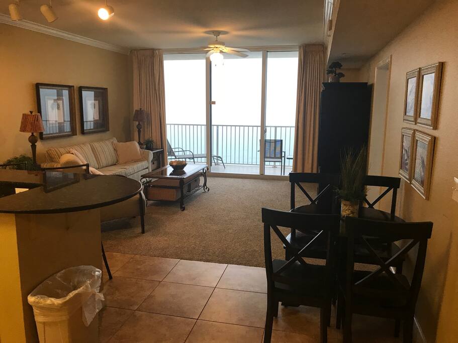 Front door view to balcony!