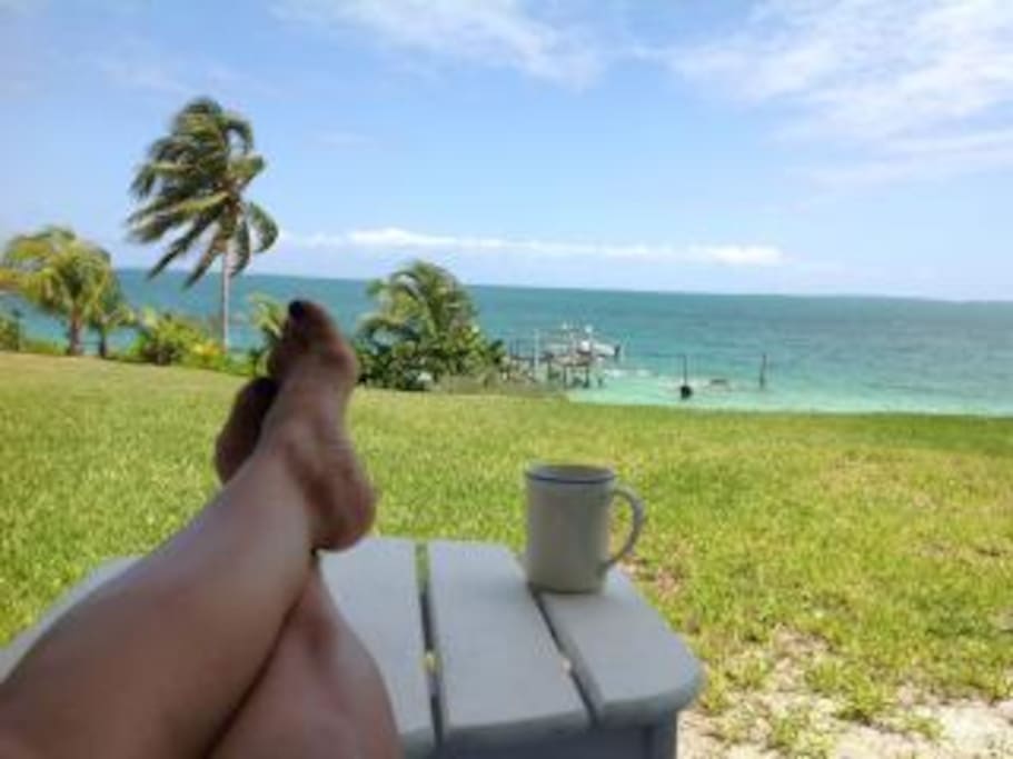 Enjoy a cup of coffee on the front porch