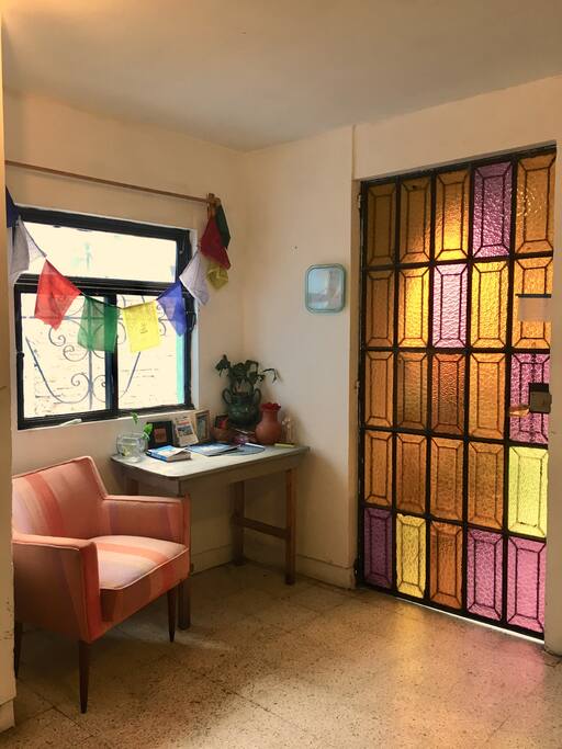 Open the colorful door and welcome home!