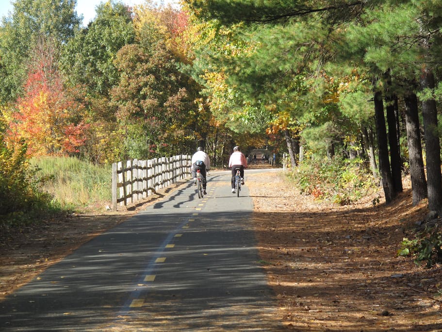 80-mile long scenic paved trail within walking distance of house