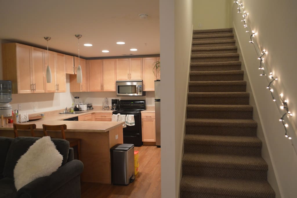 Kitchen and stairs to second level