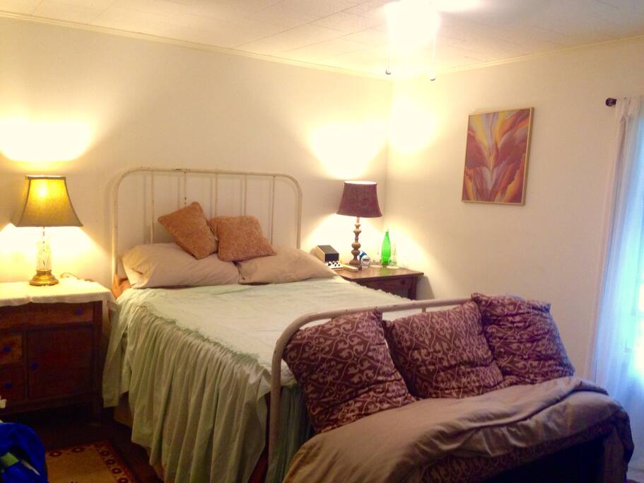 Bedroom 2 - A queen bed with a view of the lake!