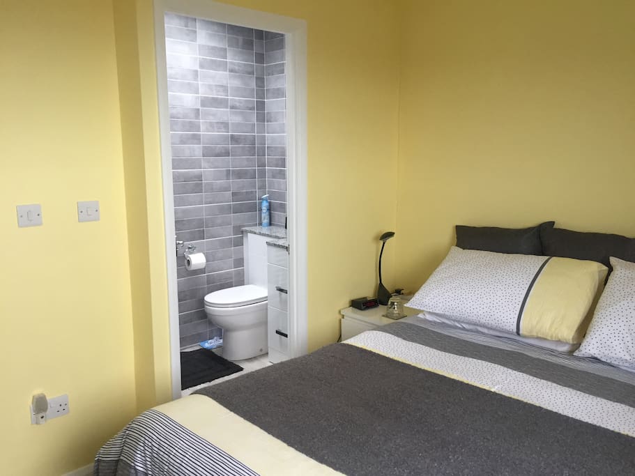Newly-decorated guest room