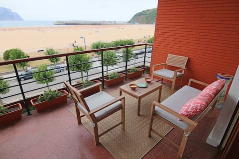 Renovated apartment overlooking Laredo Beach.