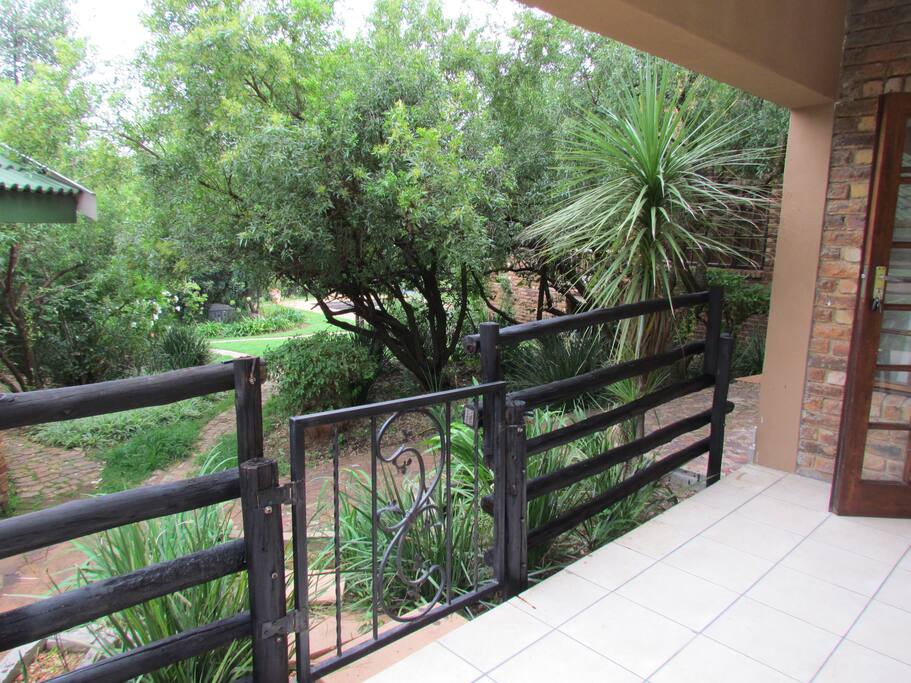 The view from the Rose Room Verandah