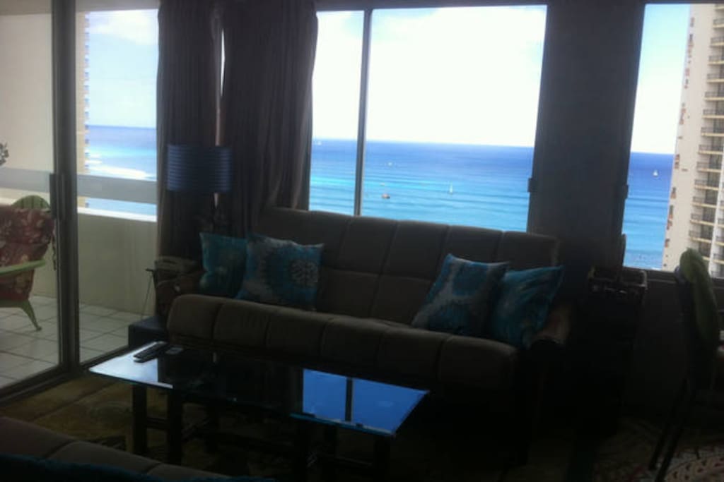 Living room with two futons