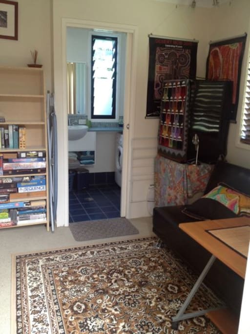 Private sunroom opens to the ensuite bathroom, plenty of books, DVDs and games for you to use during your stay