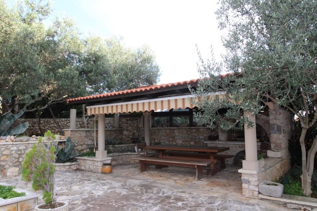 Outdoor grill and barbeque area