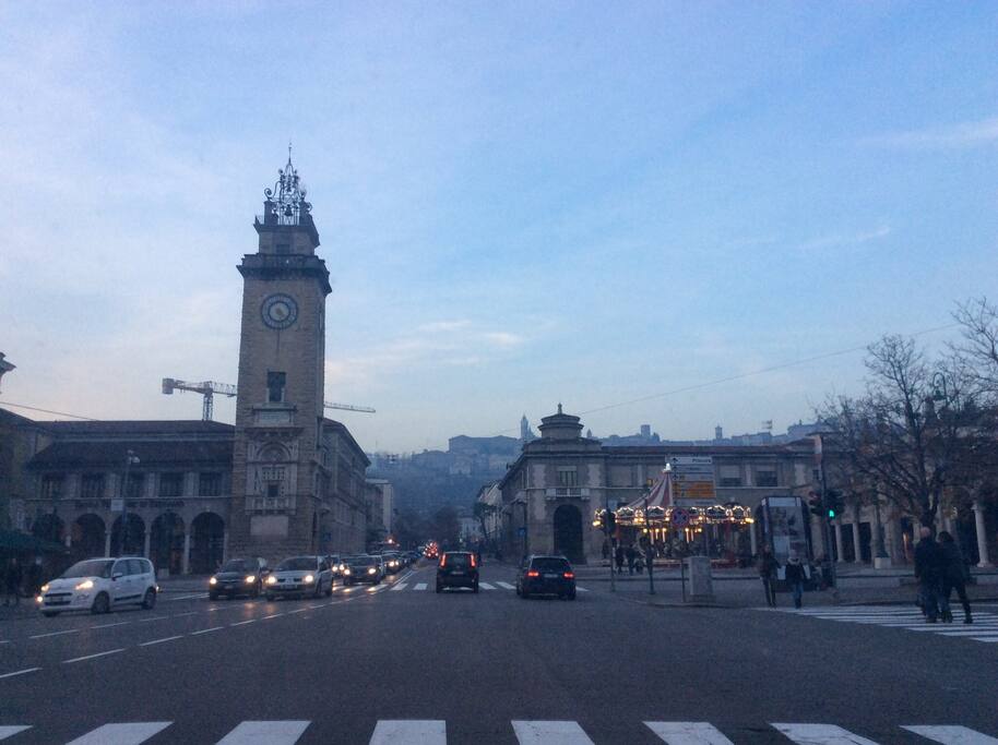 Vista da Bergamo basso a Città Alta (25km dalla casa)