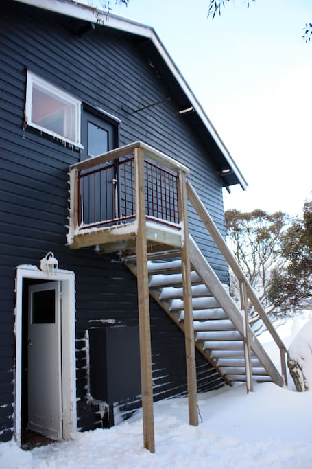 Back entrance and fire escape
