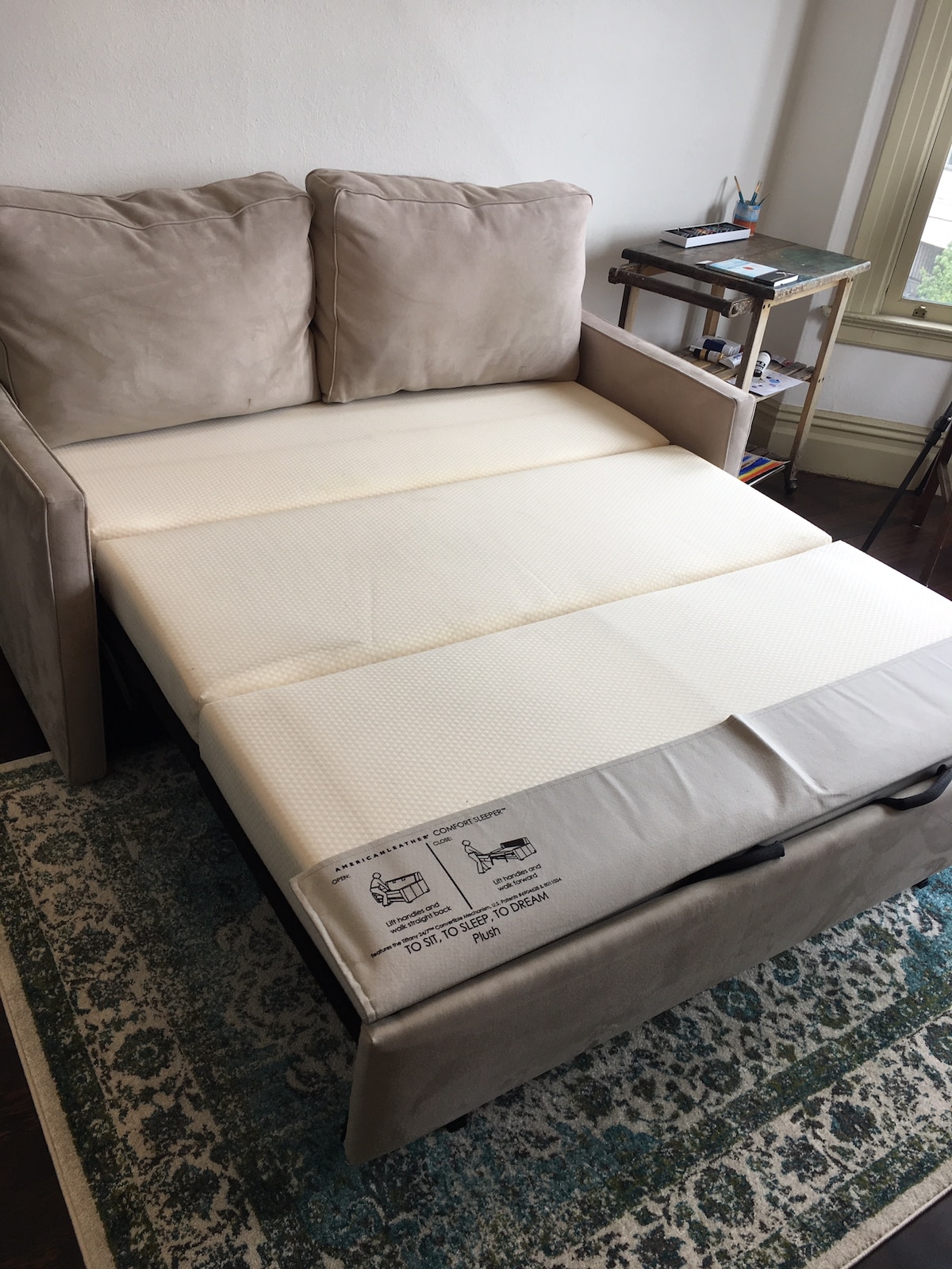 Americká kožená penová pohovka (posteľ pre spálňu 3)