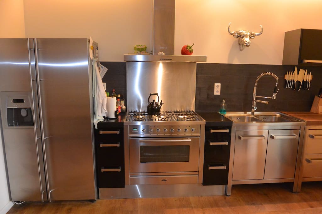 Fully equipped professional spacious kitchen