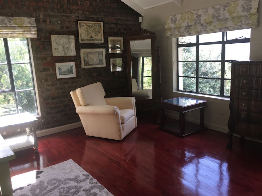 Sunny calm spot to relax in large studio room