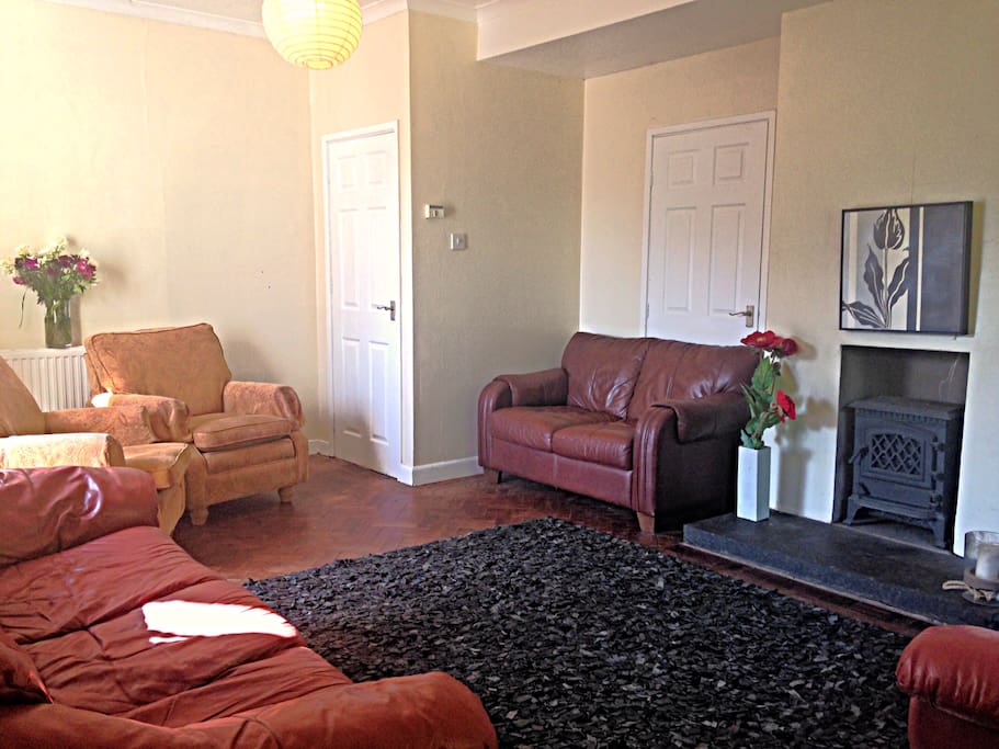 A comfortable lounge with BT Sports and Sky TV