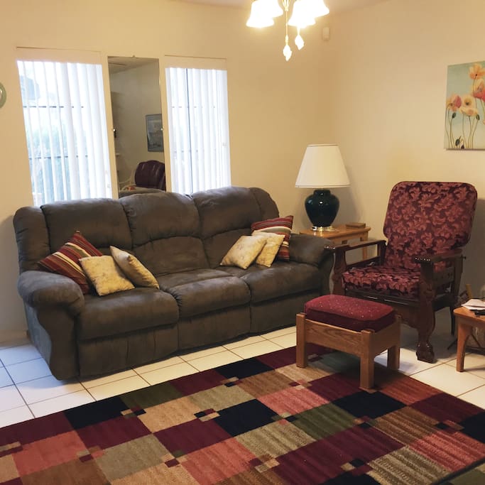 View of the living room. Furnished with comfort in mind.