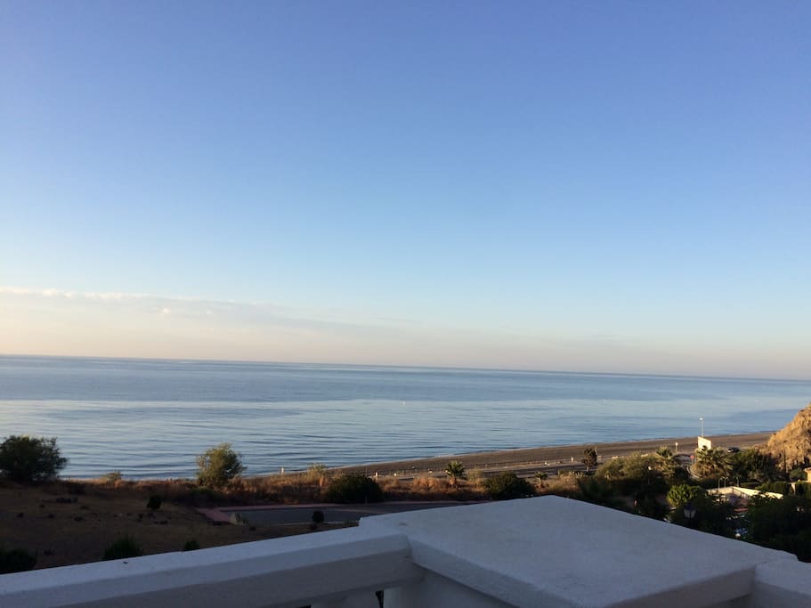 Late evening sea view from bedroom terrace