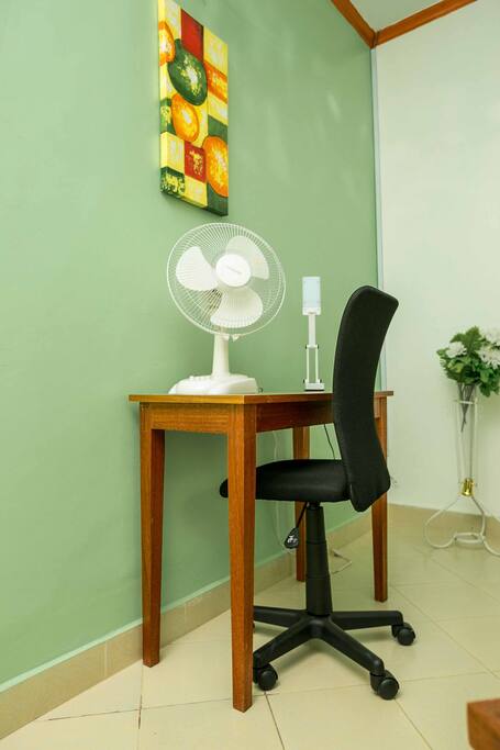 Catch up on some work, wifi and desk lamp at your disposal!