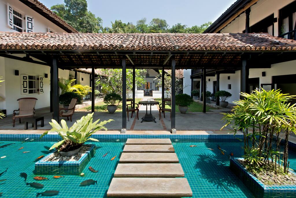 Fishpont in the courtyard