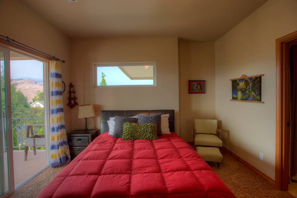 Bedroom one with private bath - Queen bed