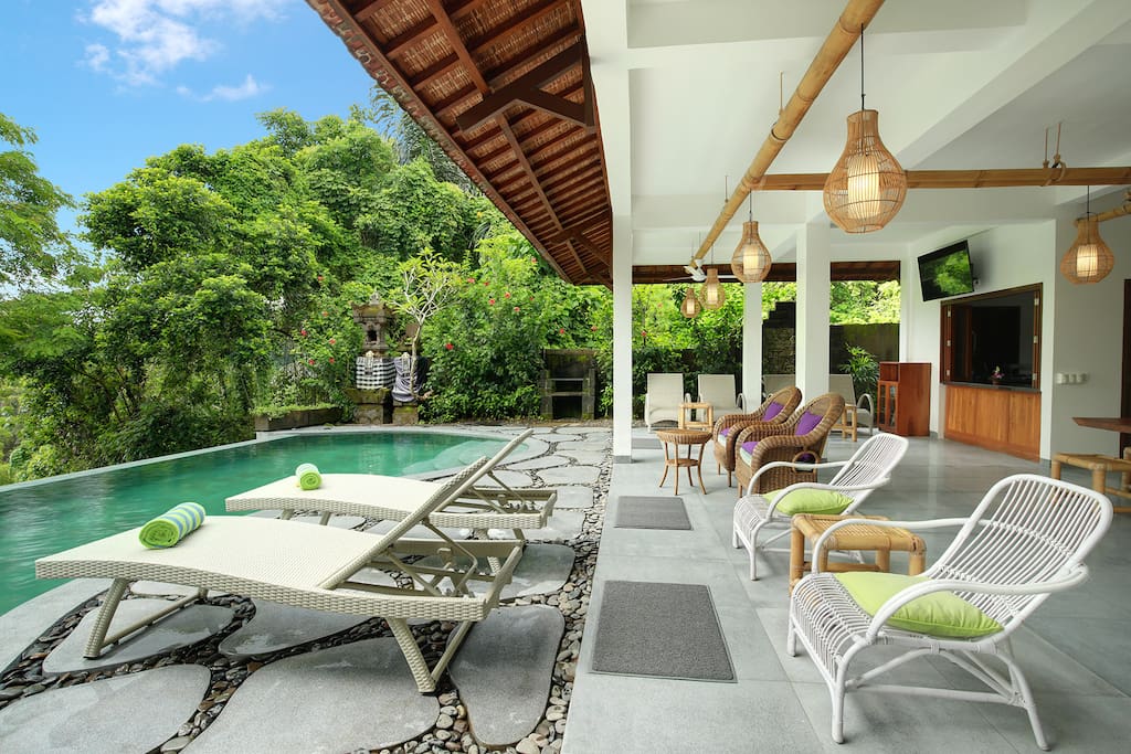 Swimming Pool and sitting area