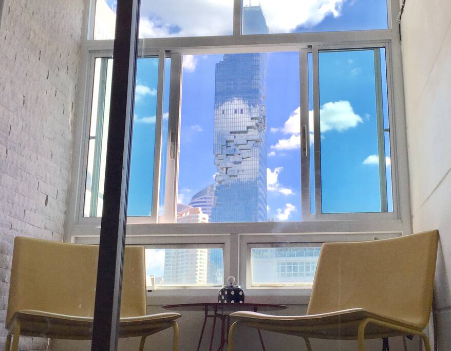 Balcony with city view (Mahanakorn Tower)