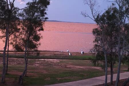 Wake up to stunning lake views.