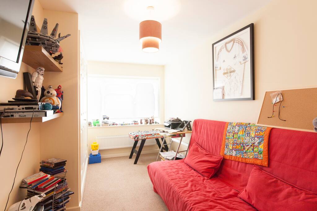 Playroom with double sofa bed