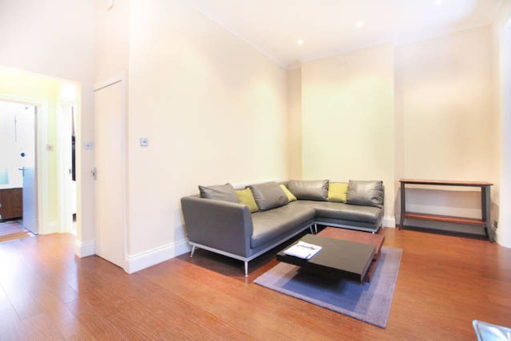 L-shaped Leather sofa now replaced by a sofa bed. PICS TO BE UPDATED SOON