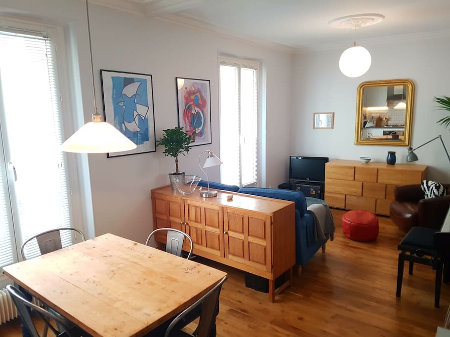 Double séjour très ensoleillé l'après-midi